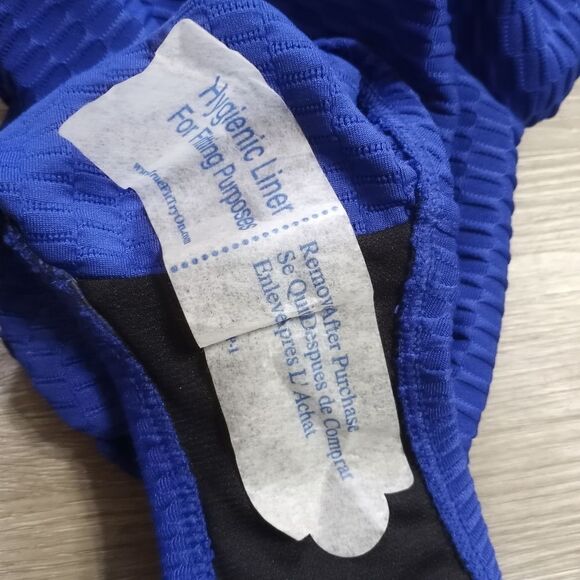 Aqua Green Textured One Piece Swimsuit Size Small Blue NWT - Picture 7 of 15